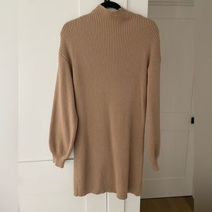 Tan ribbed sweater dress from VICI